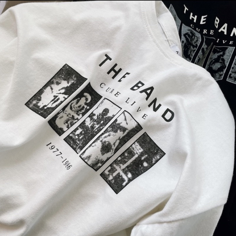 Áo Phông 3158 Nam Nữ, Áo Thun Tay Lỡ Oversize From Rộng Chất Coton in hình THE BAND