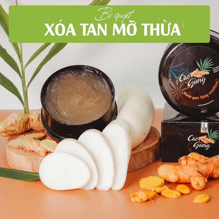 Kem tan mỡ bụng Cao Gừng Hami Shop eo thon dáng gọn sau sinh thiên nhiên Việt 250g chính hãng