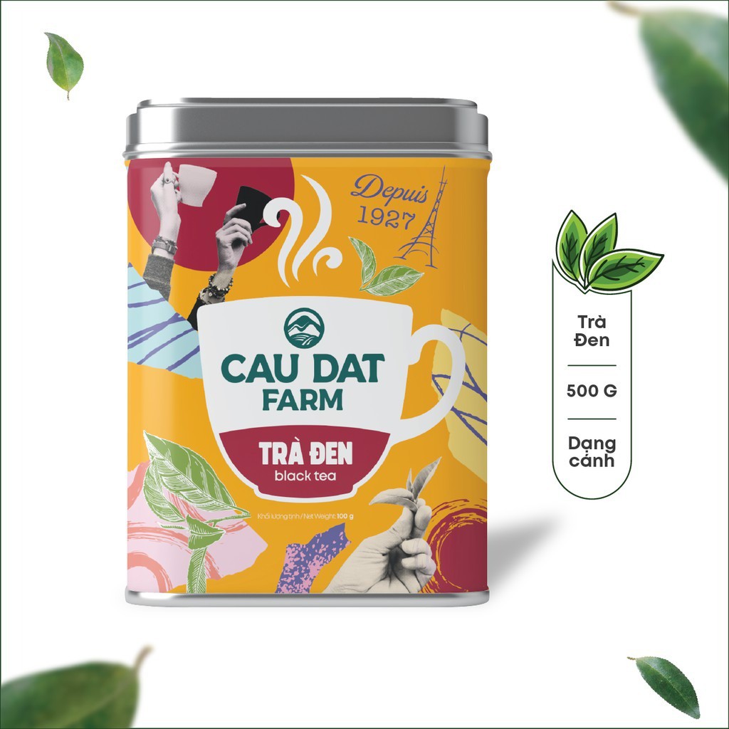 Trà Đen Cầu Đất Farm Hộp Thiếc 100g