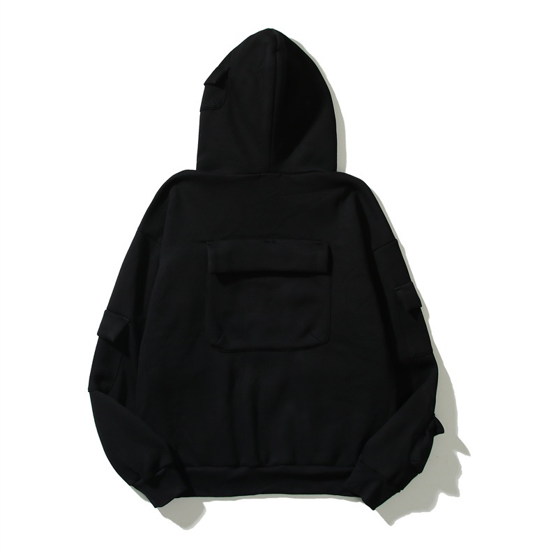 Hàng Bán Chạy Áo Hoodie Cotton Plus Size Tay Dài Dáng Rộng Nhiều Túi Cổ Điển Cho Nam Và Nữ