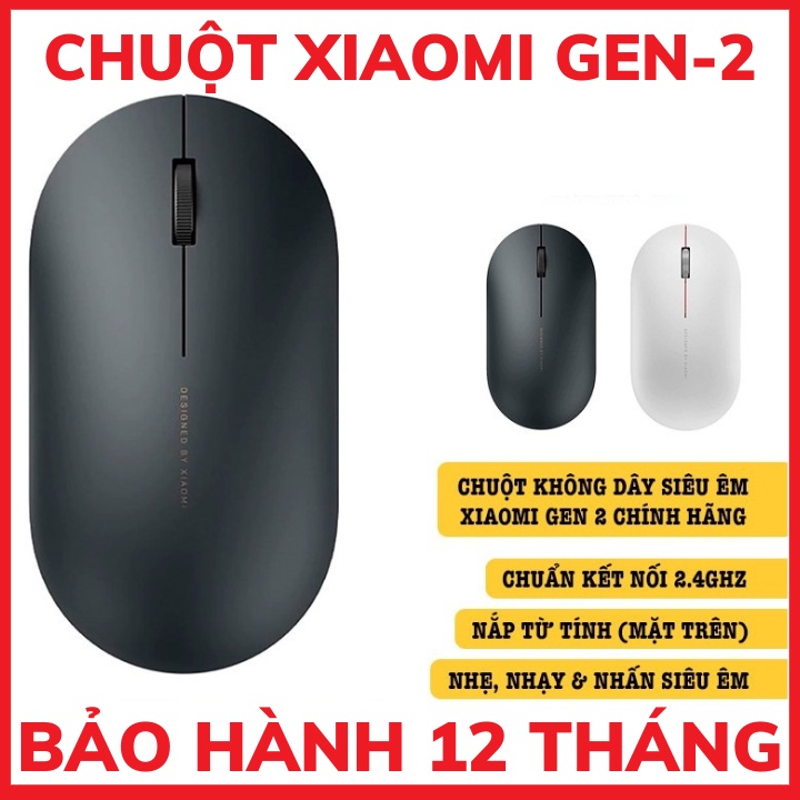 Chuột Không Dây Xiaomi Gen 2 Cho Laptop, PC - Thiết Kế Siêu Êm, Không Sáng Đèn-Bảo Hành 12 Tháng