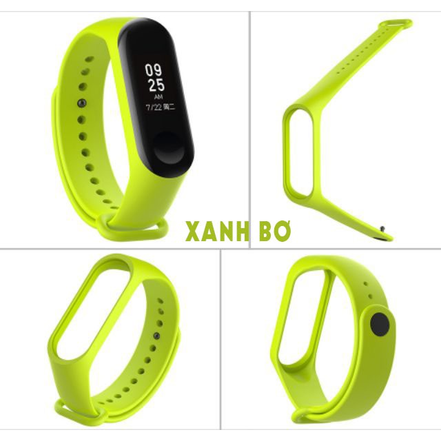 Dây Đeo Cao Su Thay Thế Cho Xiaomi Miband 3 Chất Lượng Cao + cáp sạc