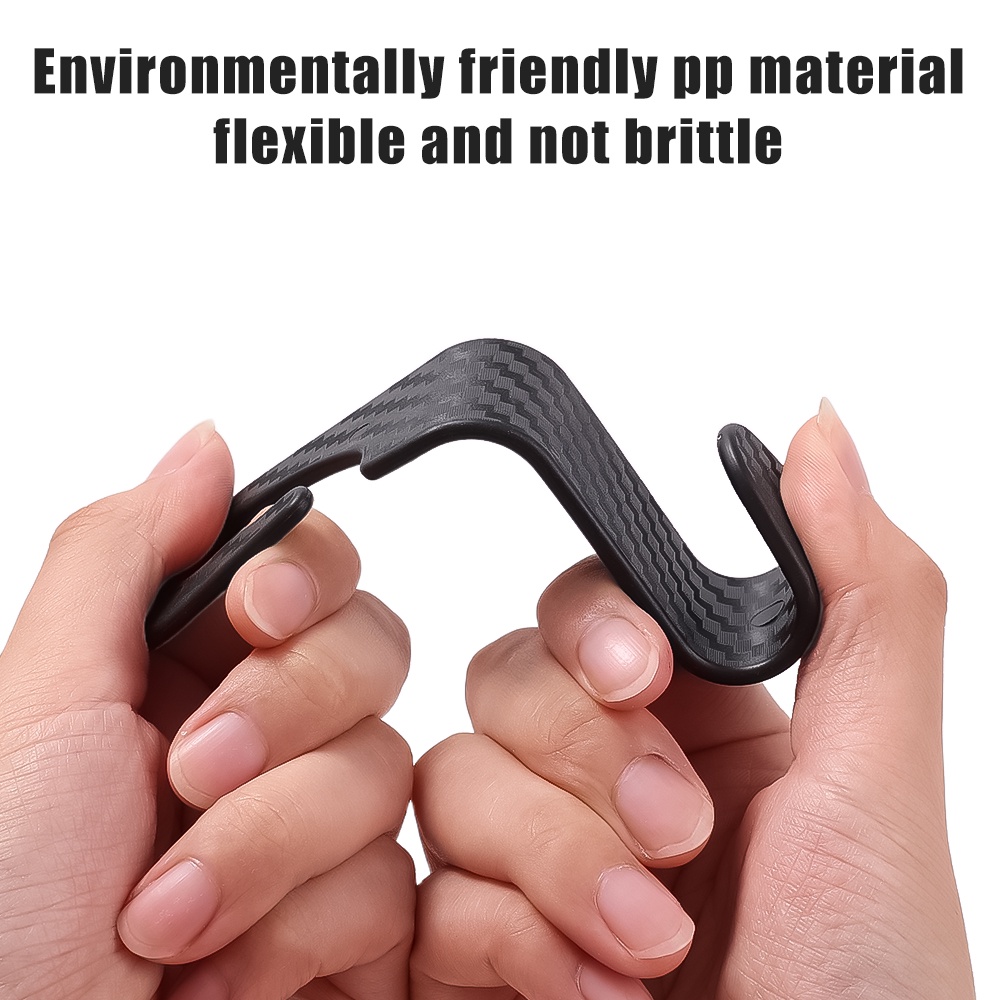 1 Móc / Giá Đỡ Túi Xách / Ghế Ngồi Xe Hơi Bằng Sợi Carbon Nhỏ Gọn Thông Dụng