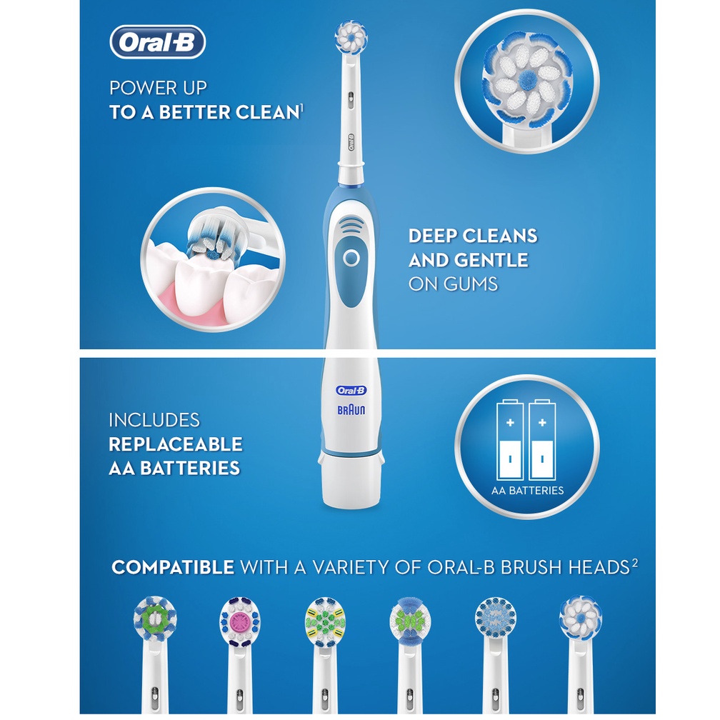 [USA] Bàn Chải Điện Oral-B Clinical, nhiều mẫu, nhiều loại đầu cho người lớn và trẻ em