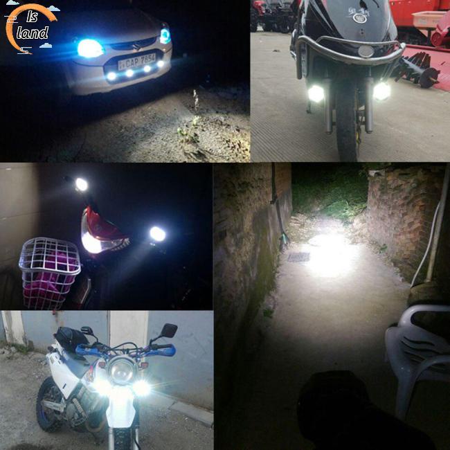 1 Cặp Đèn Pha 6 Bóng Led Phá Sương Mù Cho Xe Hơi Xe Máy