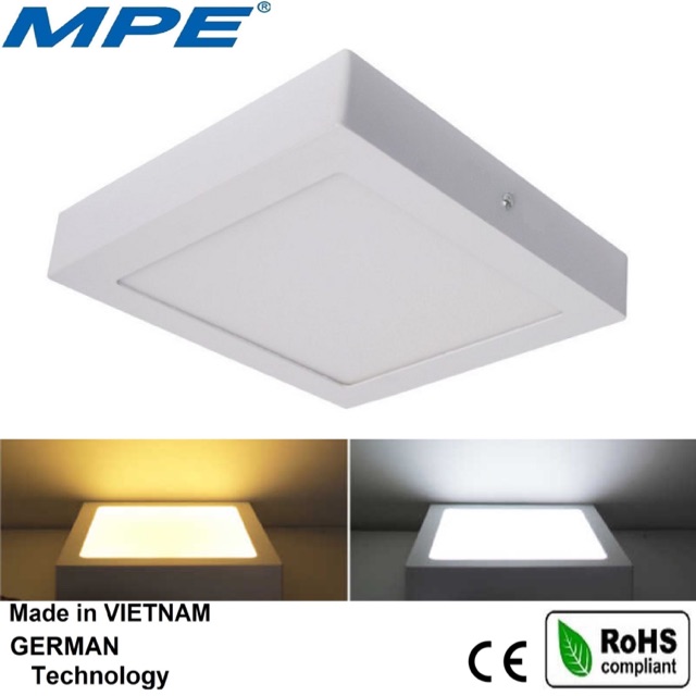 MPE đèn led panel ốp trần vuông 18w đạt chuẩn Châu Âu