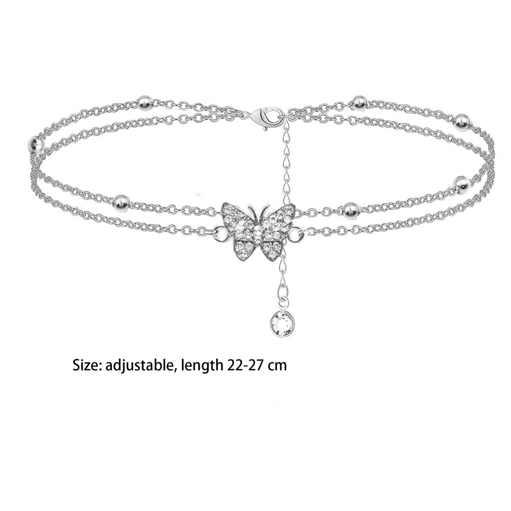 Vòng Tay Chuỗi Hạt Trái Tim Dễ Điều Chỉnh Thời Trang Mùa Hè Cho