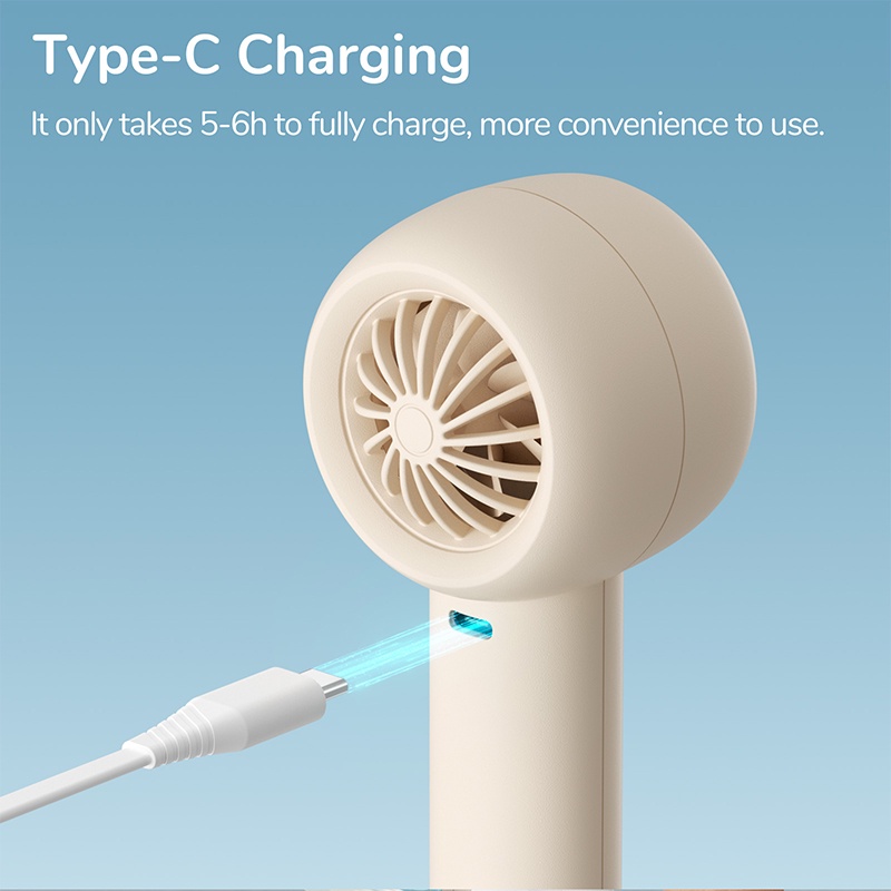 Quạt Điện Mini Cầm Tay 4500mAh 3 Tốc Độ Có Thể Sạc Lại Phù Hợp Cho Mùa Hè