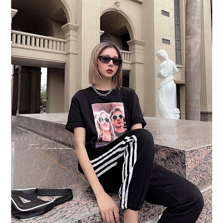 Quần Jogger thể thao vải nỉ da cá 4 sọc chun gấu siêu cá tính