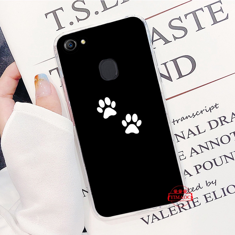 Ốp điện thoại TPU dẻo trong in hình dấu chân mèo cho OPPO A3S A5 A37 A39 A5S A7 A59 F1S F3 A1 F5 F7 F9 Pro 42Q | BigBuy360 - bigbuy360.vn