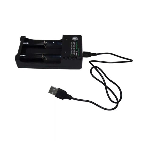 Bộ sạc pin Li-ion 18650 18500 16340 14500 26650 (Sạc 1 lần 2 pin) - Qua cổng USB rất tiện dụng