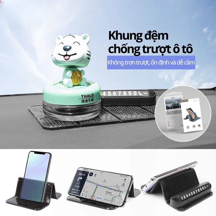Khung Đệm Chống Trượt Ô Tô Dính 2 Mặt Đa Năng Kiêm Giá Đỡ Điện Thoại Ô Tô Trangdiemxe By-1128 3