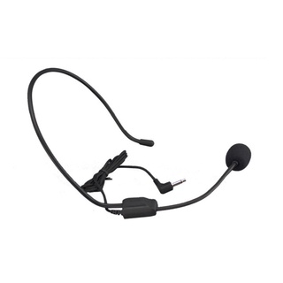 3.5mm Wired Headset Microphone Headworn Mic for Voice Amplifier Loudspeaker