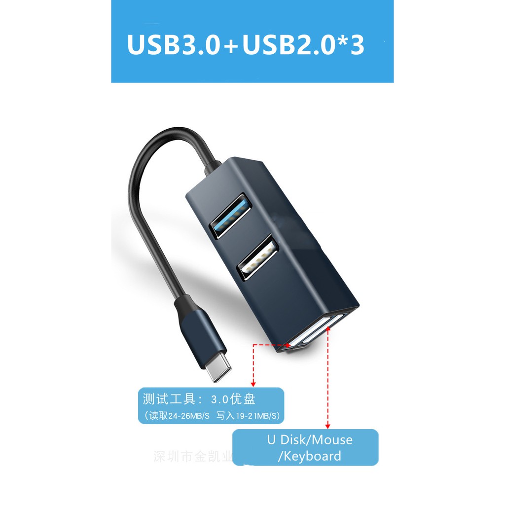 Hub Usb Type C 3.0 + Usb2.0X3 Cho Macbook