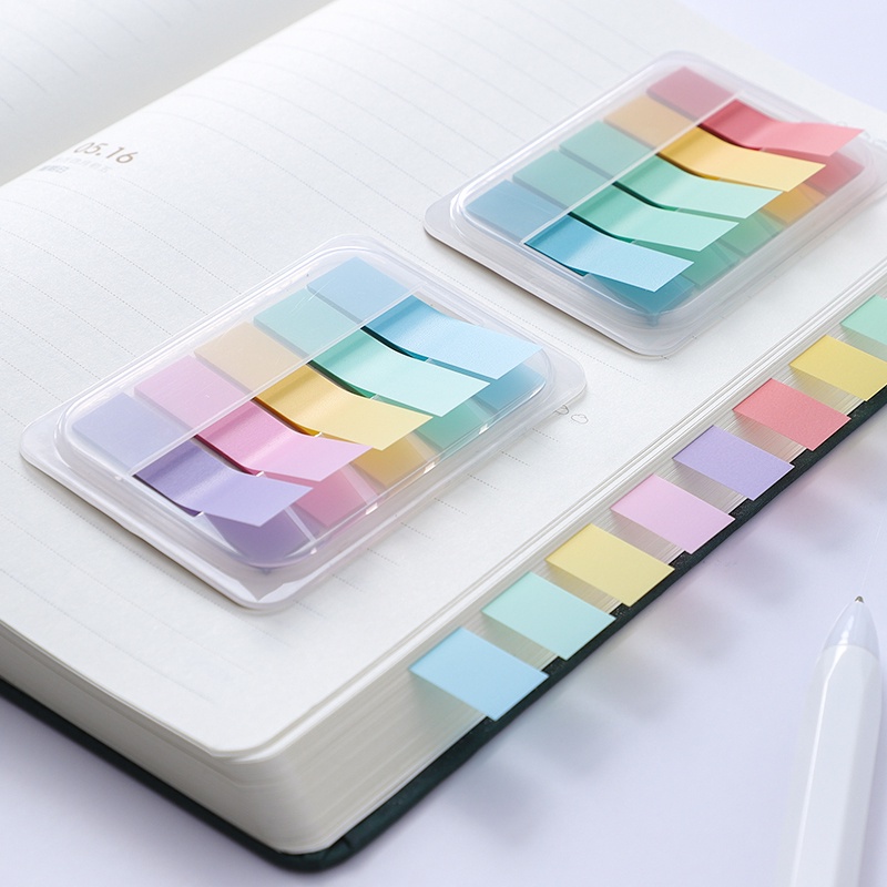 Bộ 100 Giấy Ghi Chú Màu Sắc Huỳnh Quang Chống Thấm Nước Tiện Dụng Cho Văn Phòng/ Trường Học