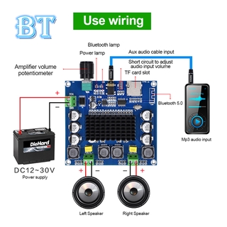 Bảng Mạch Khuếch Đại Âm Thanh XH-A105 2x100W Hỗ Trợ Thẻ TF AUX Bluetooth 5.0 TDA7498