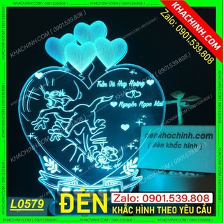Đèn ngủ led TOM & JERRY ( L0597 -R) - Thiết kế & khắc hình theo yêu cầu - Quà tặng Đèn khắc hình , …