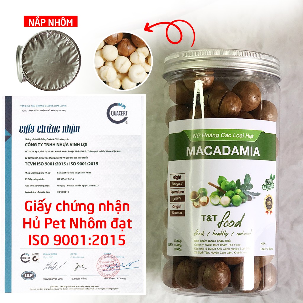 [Giảm giá] 500g Hạt macca Tây Nguyên sấy nứt - (Có tặng dụng cụ tách vỏ)