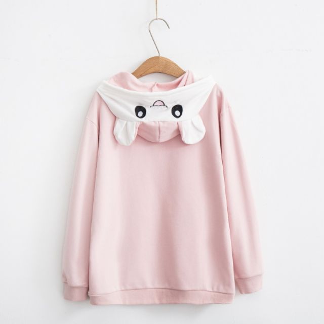 Áo hoodie tai thỏ dễ thương