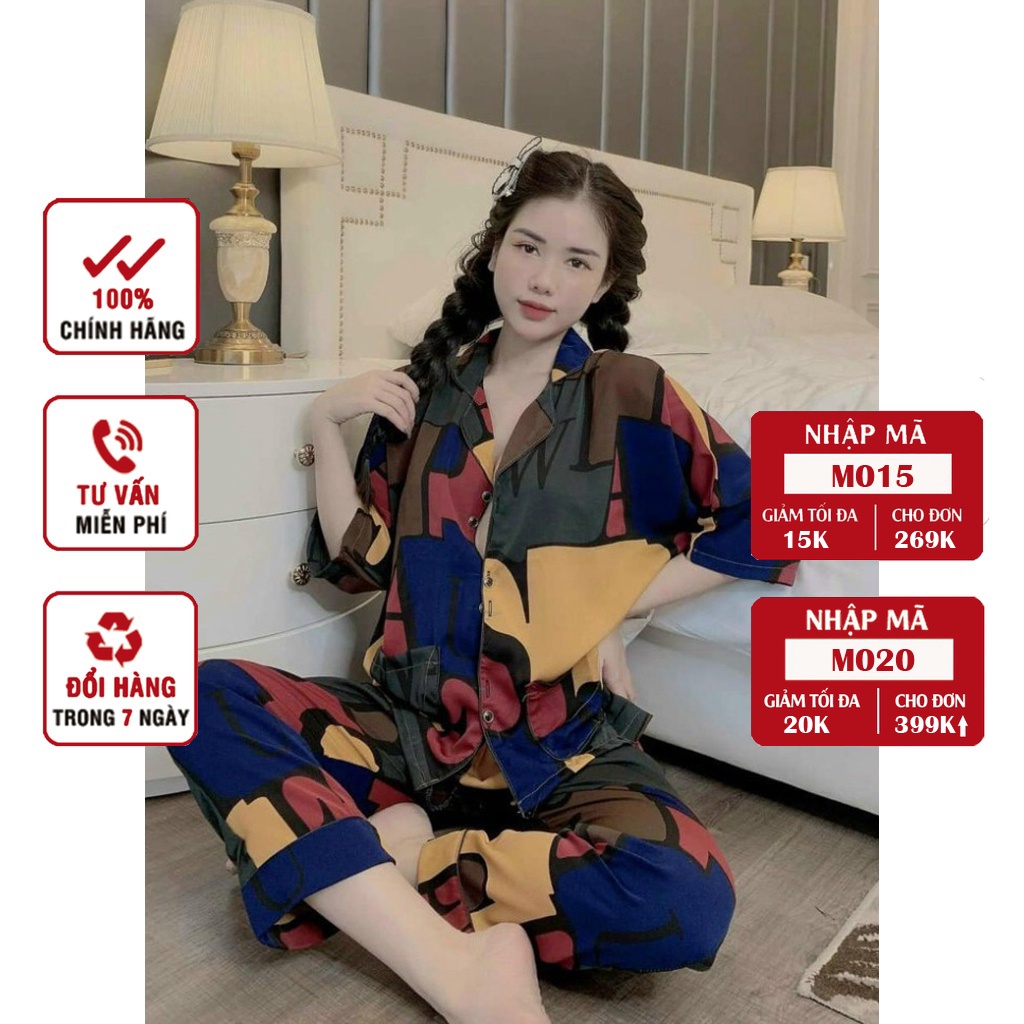 Bộ đồ Pijama lụa Cánh Dơi Áo Cộc Quần Dài - vải lụa mango cao cấp, mềm mại, thoáng mát - [Hàng Cao Cấp] - 𝑴𝑰𝑵𝑺𝑯𝑶𝑷