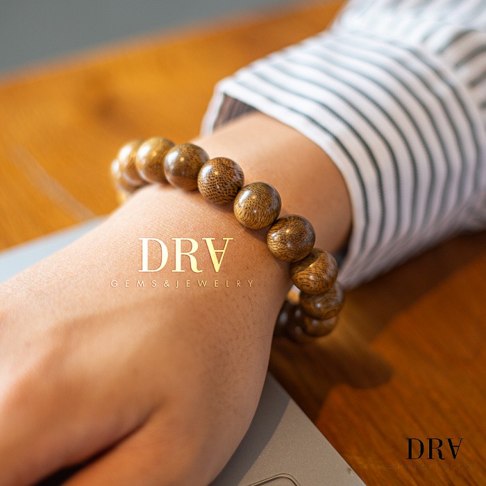 🍀🍀🍀 Vòng Tay Trầm Hương Tốc Tự Nhiên Hạt Tròn  (10 - 18mm) Nam Nữ