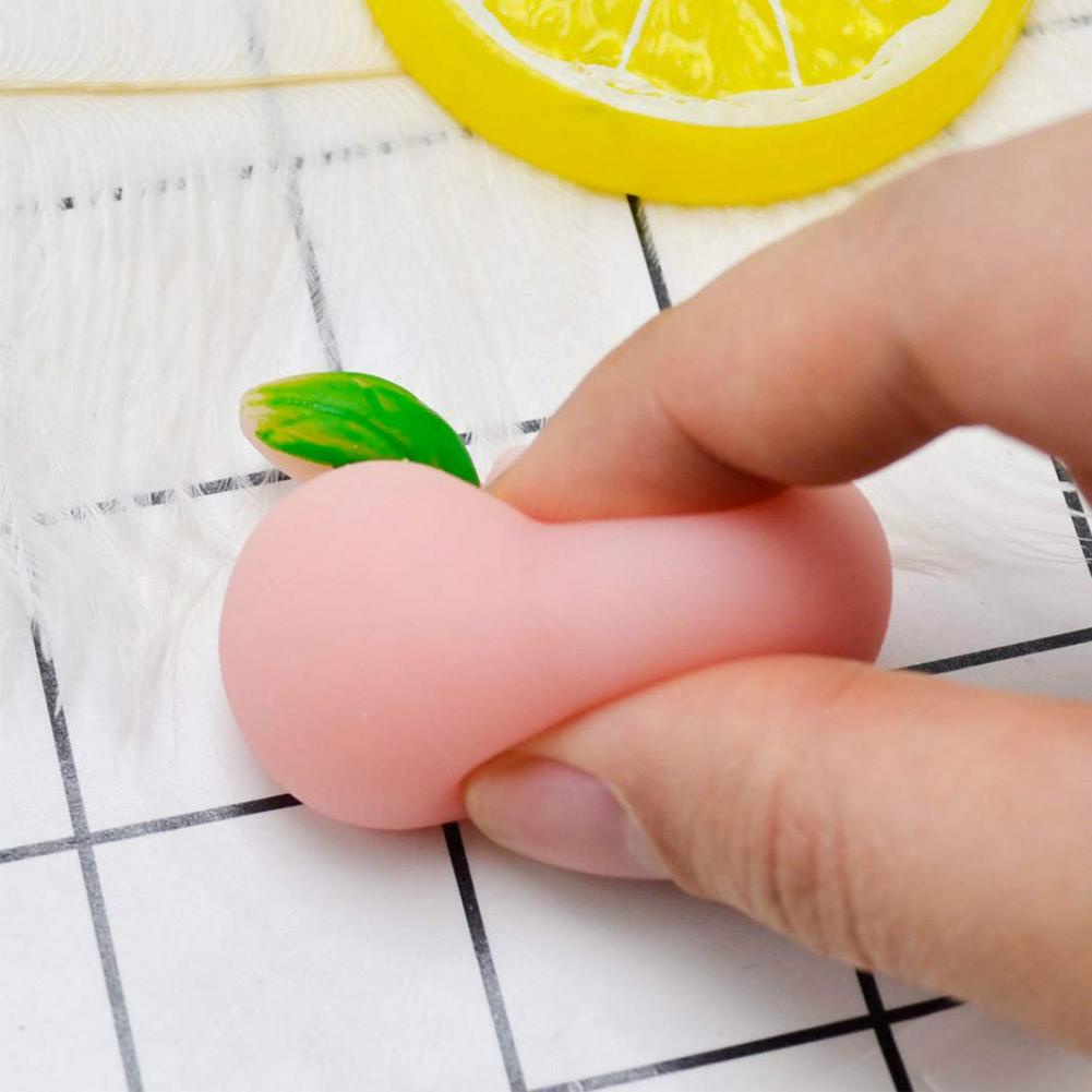 Đồ Chơi Bóp Mềm Giúp Giải Tỏa Căng Thẳng Hình Quả Đào Màu Hồng Dễ Thương