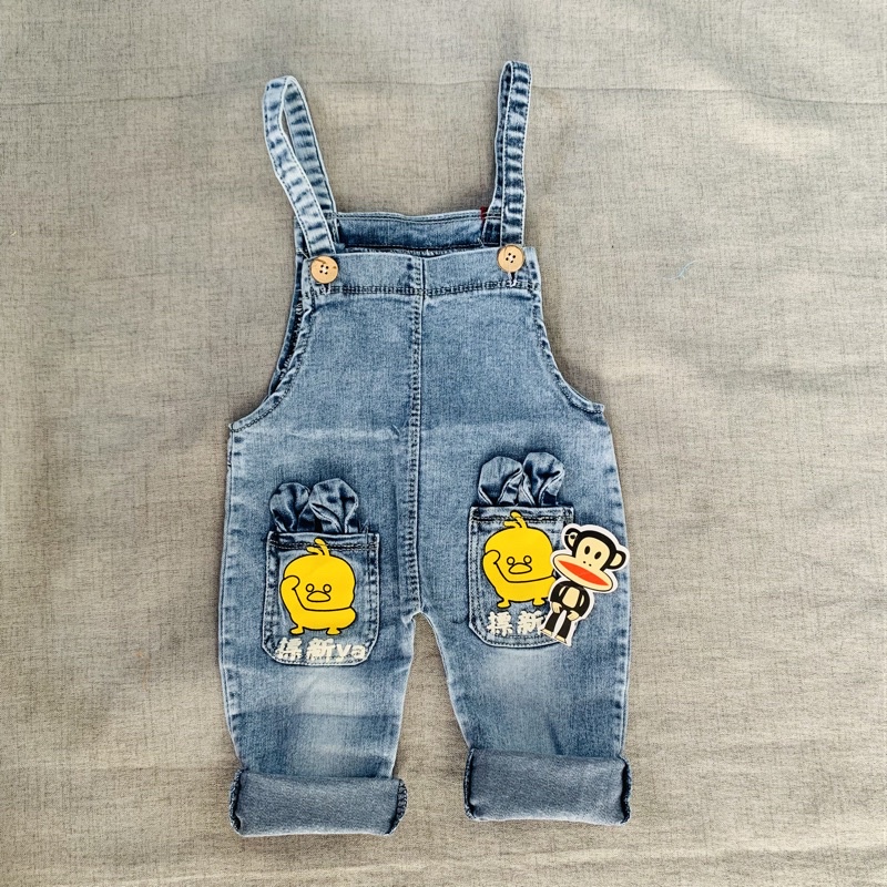 Yếm Jean dài Vịt Vàng cho bé 10-12kg