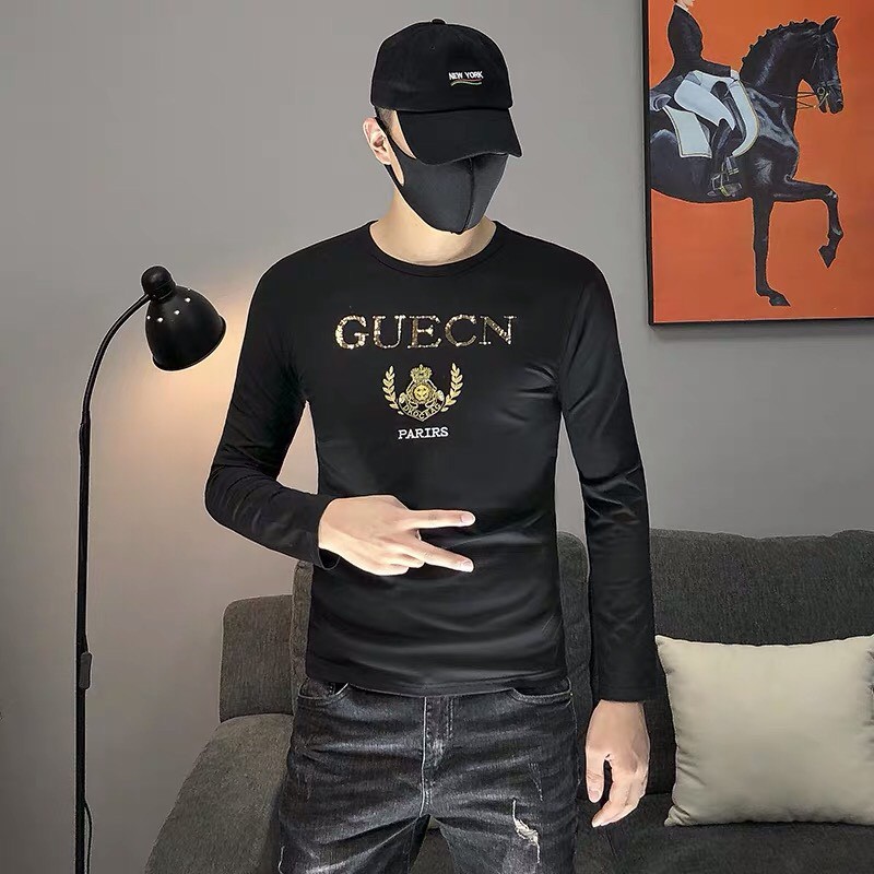 Áo Thun nam dài tay màu đen chất cotton thoáng mát phong cách hàn quốc MURADFASHION AT01 | BigBuy360 - bigbuy360.vn