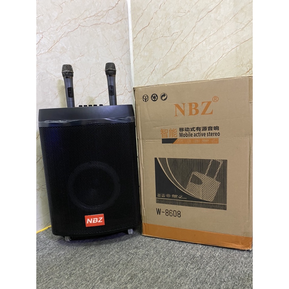 Loa Kéo Di Động NBZ-8608 kèm 2 micro cao cấp.