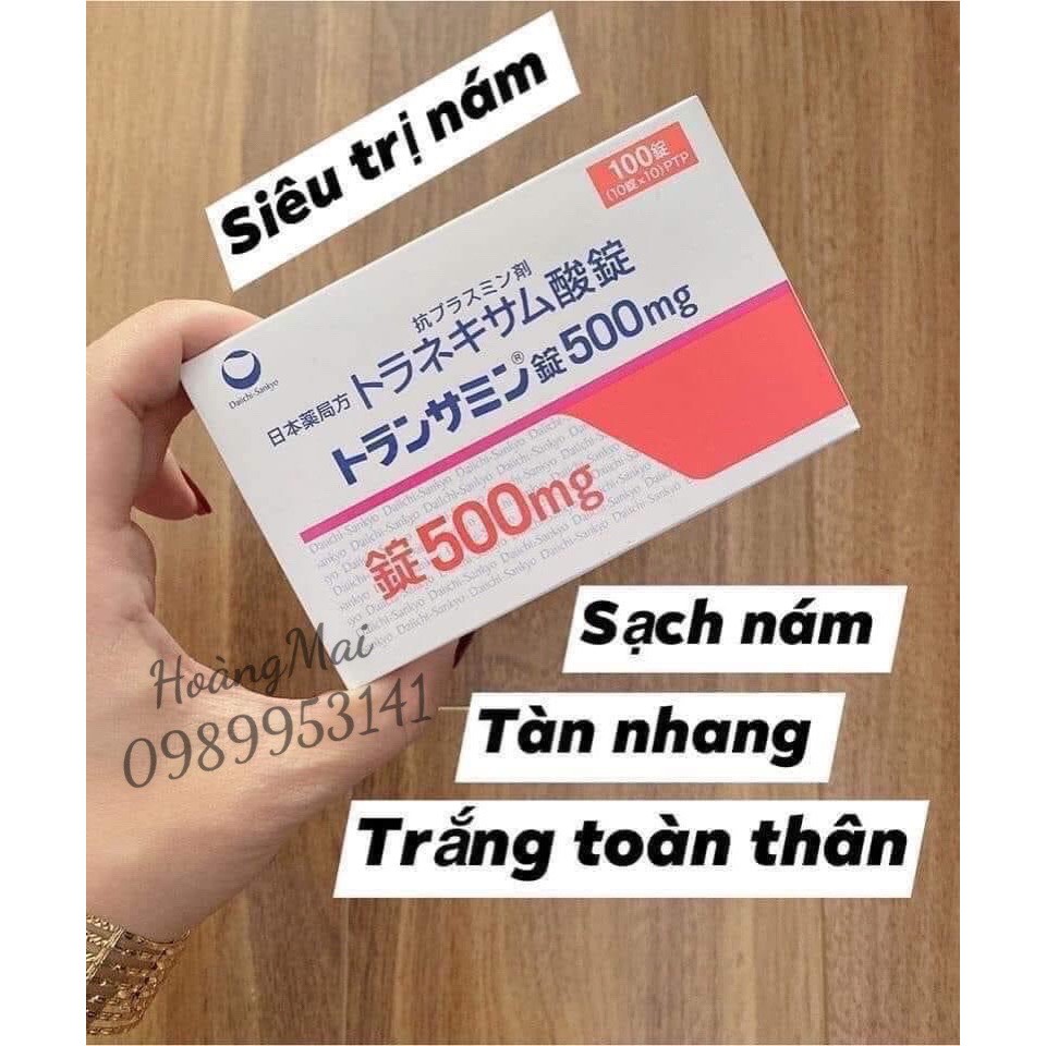 [MÃU MỚI] HOTTransamin_500mg - Viên Uống Trị_Nám, Trắng Da Transamin_500mg Nhật Bản