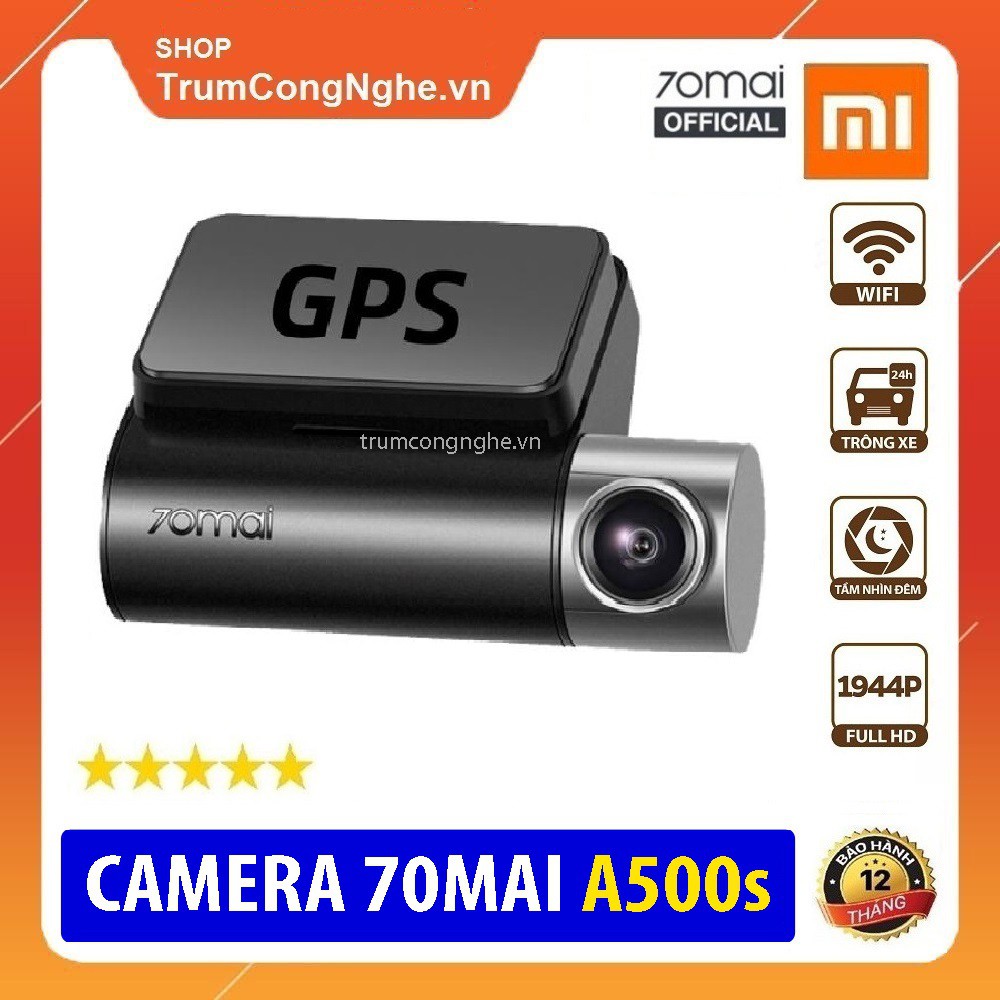 Camera hành trình Xiaomi 70Mai A500s Siêu Nét Tích hợp GPS - Dash Camera Pro Plus+ 1944P