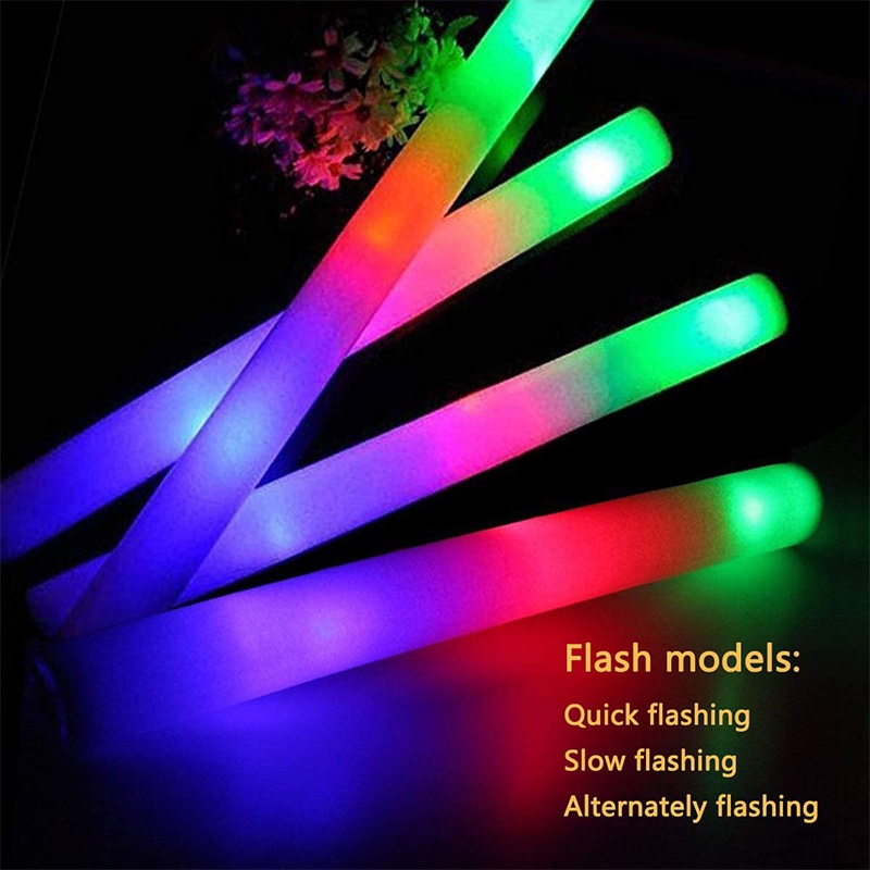 Set 20 Que Xốp Nhiều Màu Có Đèn LED Phát Sáng Dùng Để Cổ Vũ