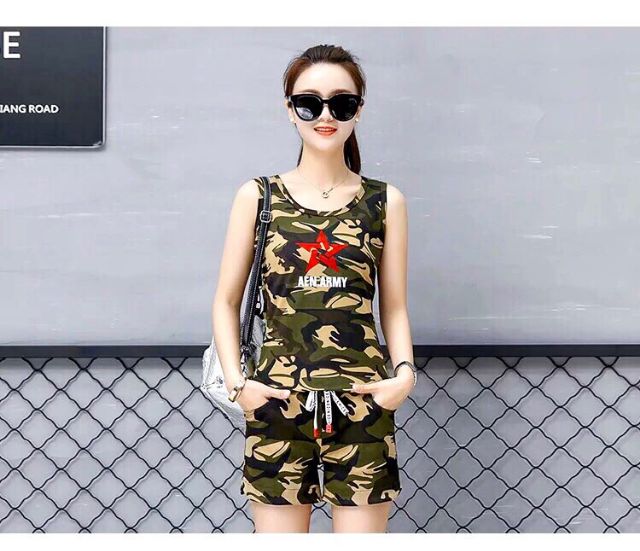Đồ bộ nữ sát nách rằn ri độc lạ