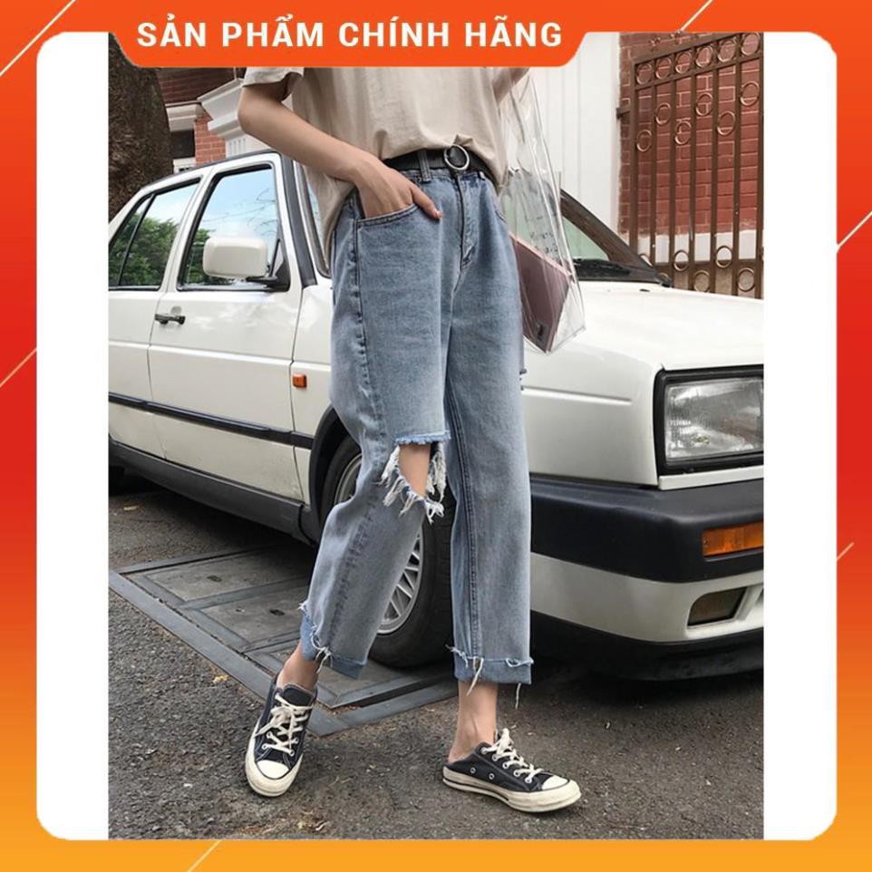 Quần jean rách gối có bigsize phong cách Harajuku -pc2 c