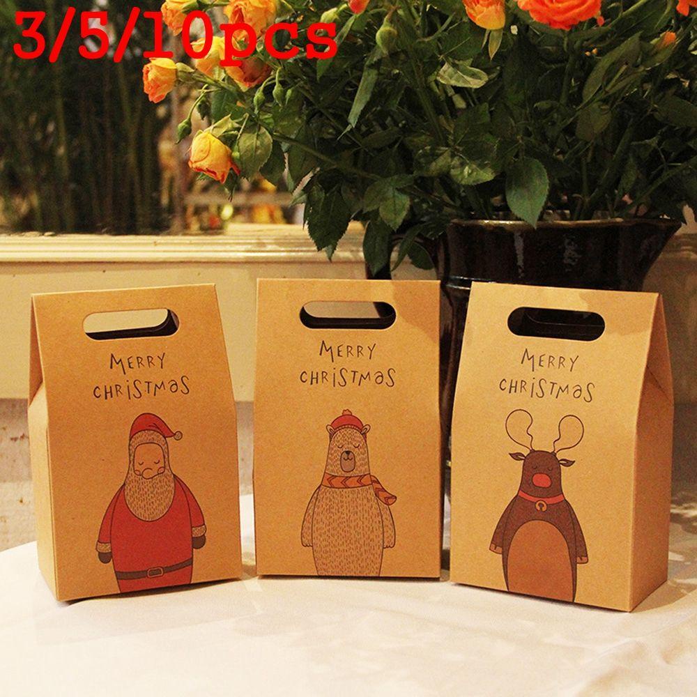 PINEVN 3 / 5 / 10 Túi Đựng Bánh Kẹo Hình Ông Già Nô En Giá Đỡ