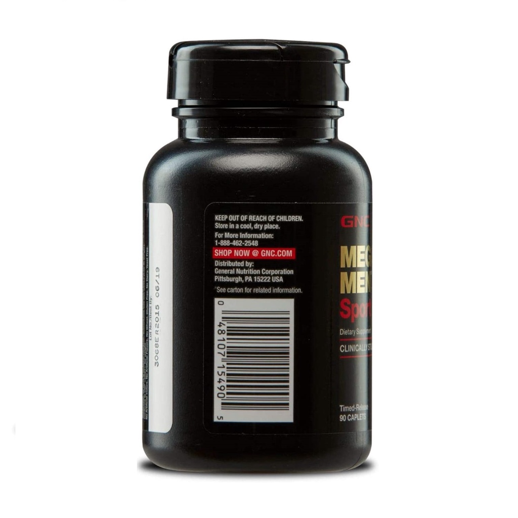 GNC Mega Men Sport - Viên uống cung cấp vitamin và khoáng chất giúp tăng cơ bắp cho người tập luyện thể thao 90 viên