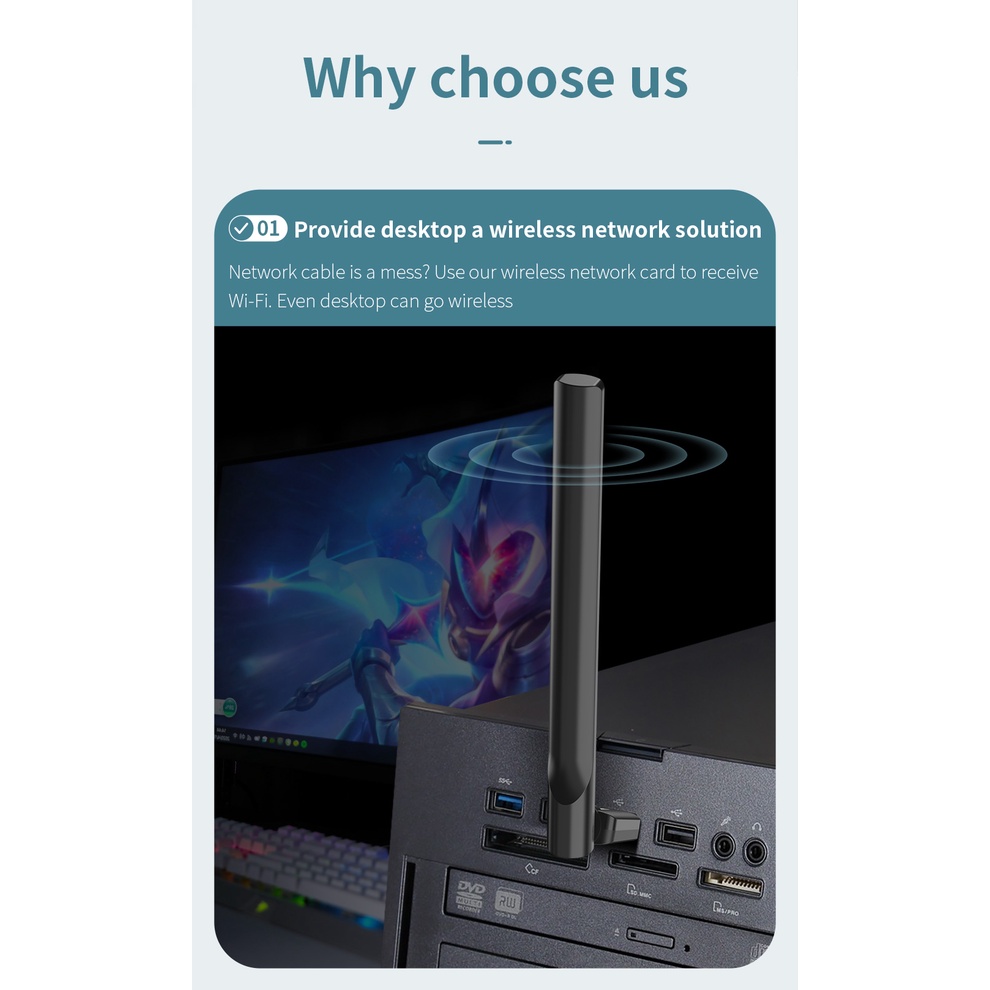 Thiết Bị Thu Sóng WiFi Comfast MT7601 Mini USB 150Mbps CF-WU711N Cho PC USB Ethernet
