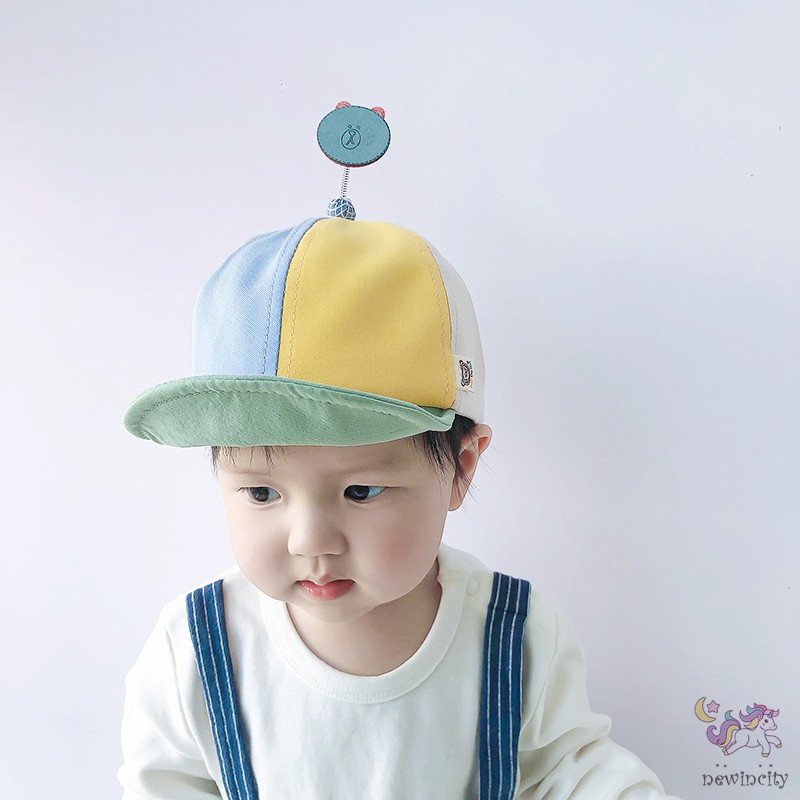 Mũ Lưỡi Trai Trẻ Em Phối Màu Đáng Yêu Thời Trang Phong Cách Hàn Quốc