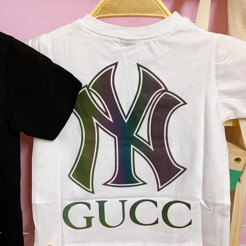 Áo phông cộc tay họa tiết NY phản quang áo cộc tay cho bé(Hàng cao cấp)