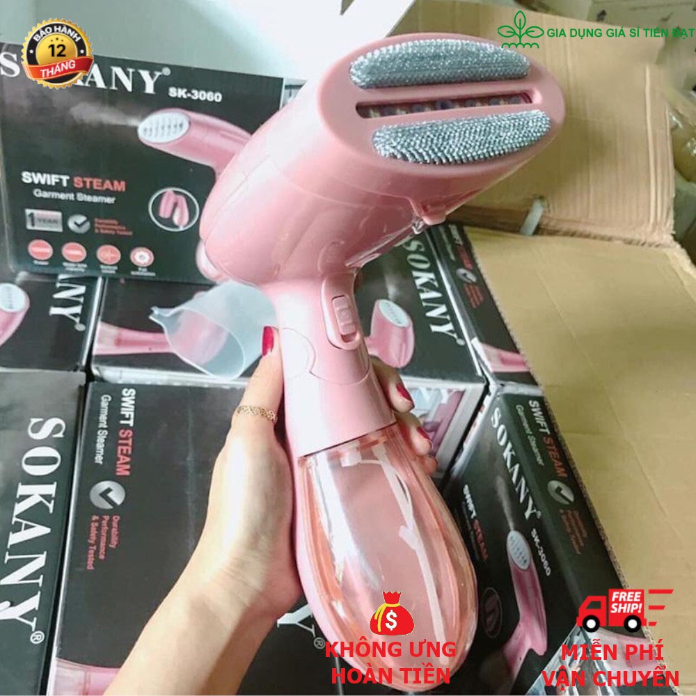 Bàn là hơi nước Sokany 1500W 130ml cầm tay mang du lịch gọn nhẹ - bảo hành 12 tháng