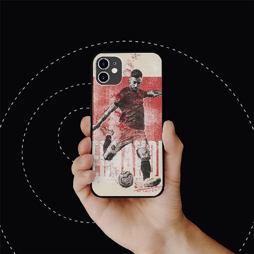 Ốp Màu Đen In Hình Cầu Thủ Bóng Đá Bruno Sút Phạt Hot Trend Cao Cấp mcm cho IPHONE SAMSUNG MAN20211218