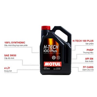 Dầu nhớt Motul H-TECH 100 PLUS 5W30 4L