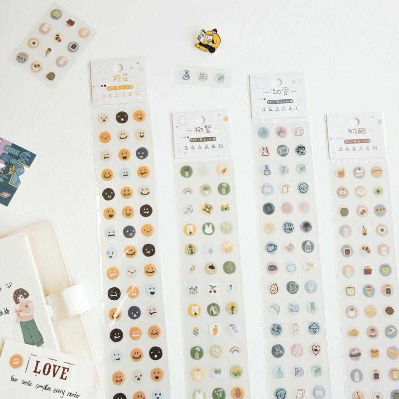 Nhãn dán trang trí hình mặt cười đáng yêu