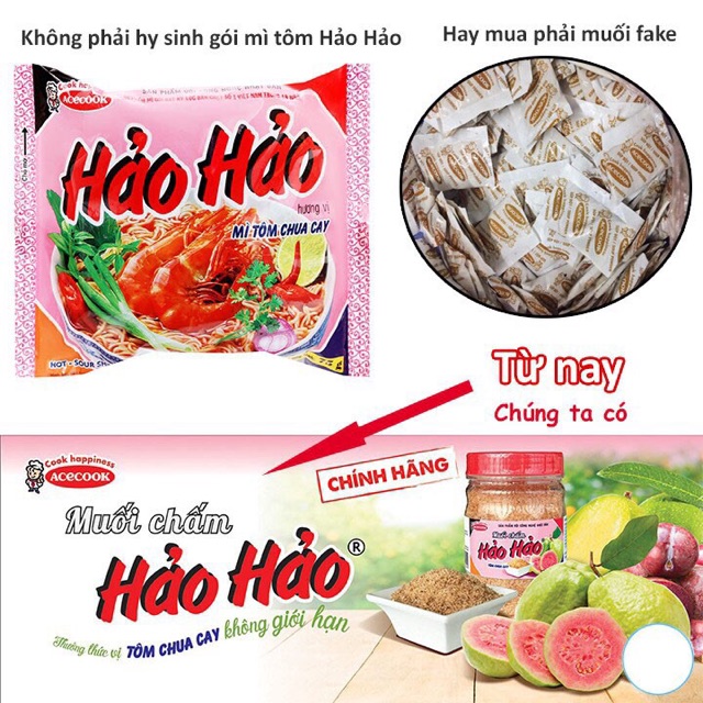 Muối Hảo Hảo Chua Cay thượng hạng (lọ 120g) Chính hãng