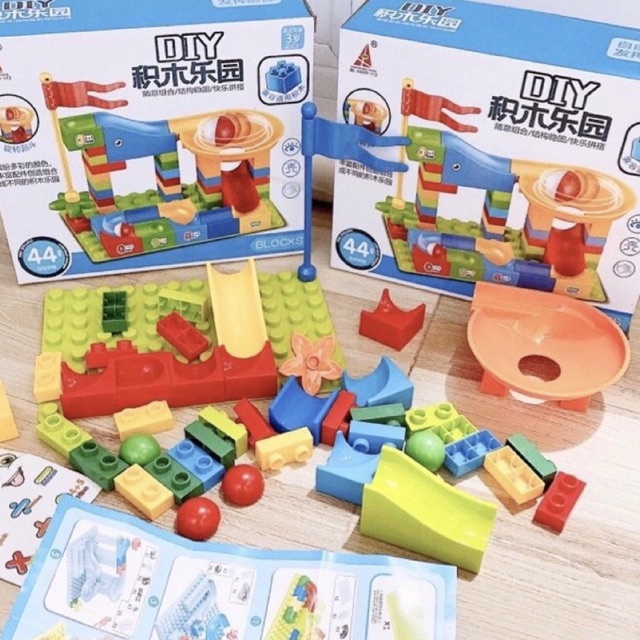 Lego Duplo cầu trượt thả bi đồ chơi xếp hình lắp ráp Stem 118 miếng ghép
