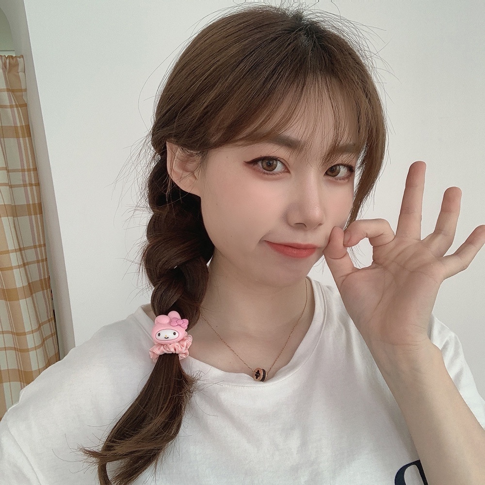Dây Cột Tóc Họa Tiết Hoạt Hình Phong Cách Hàn Quốc Xinh Xắn Dễ Thương Cho Nữ