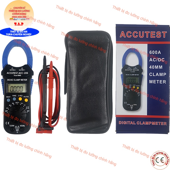 ACC-206 Ampe kìm đo ac/dc 600ampe TrueRMS giá siêu rẻ Accutest ACC 206