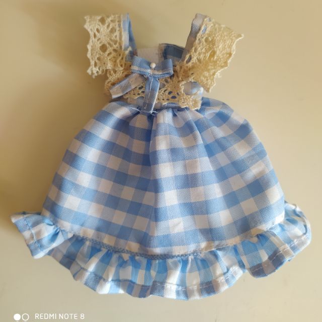 Đầm caro búp bê BJD 1/6-1/8
