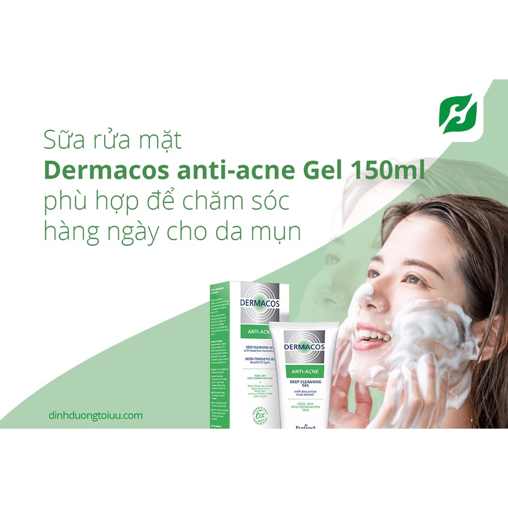 [Farmona] Gel Rửa Mặt Dermacos Anti-Acne Ngừa Mụn, Sạch Sâu - 150ml