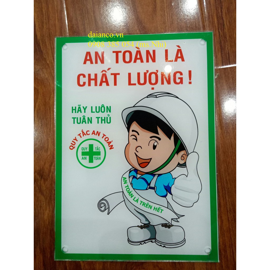 BIỂN CẢNH BÁO CHẤT LIỆU MICA ĐÀI LOAN 3 LY  CẮT LAZER- HÌNH THẬT, CÓ SẴN